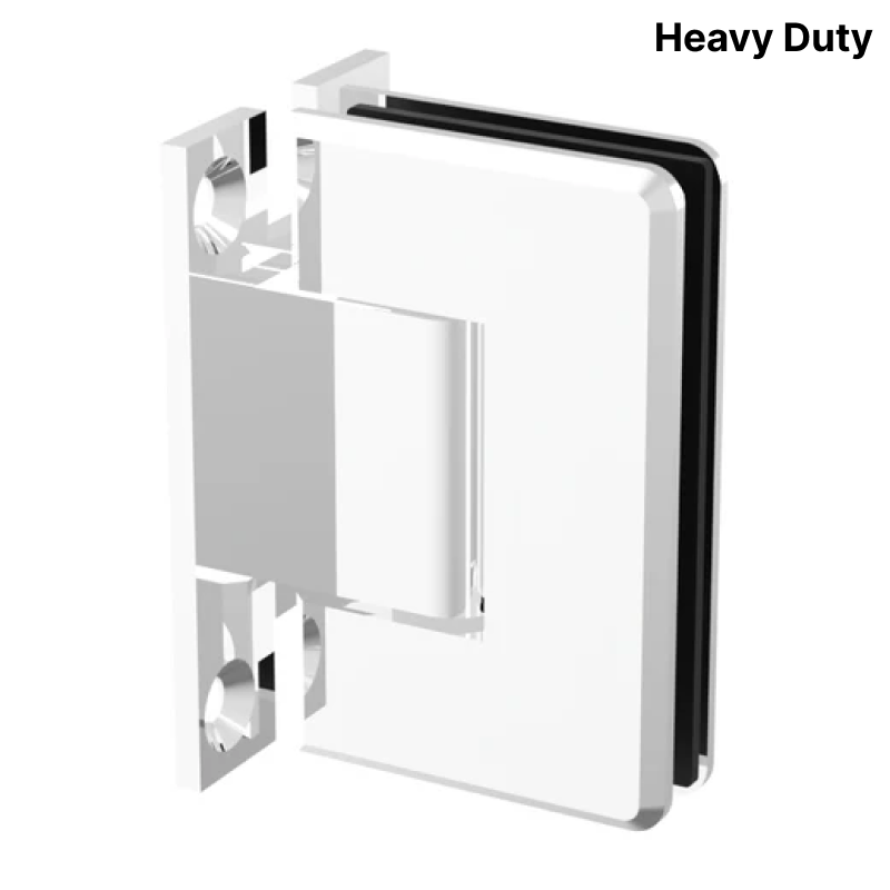 GGH Shower Hinge - Beveled Heavy Duty - Wall to Glass 90°, H Back Plate