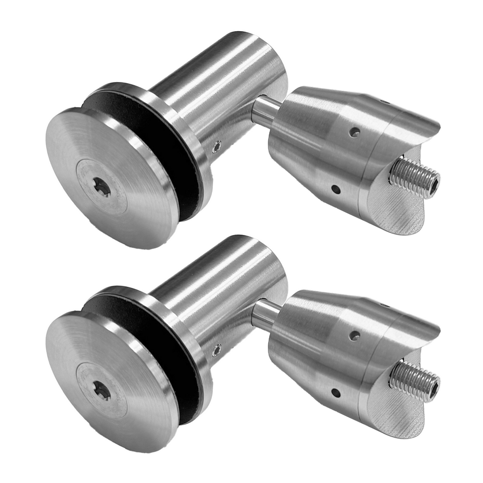 GGH Double Arm Post - Glass Connector - Adjustable