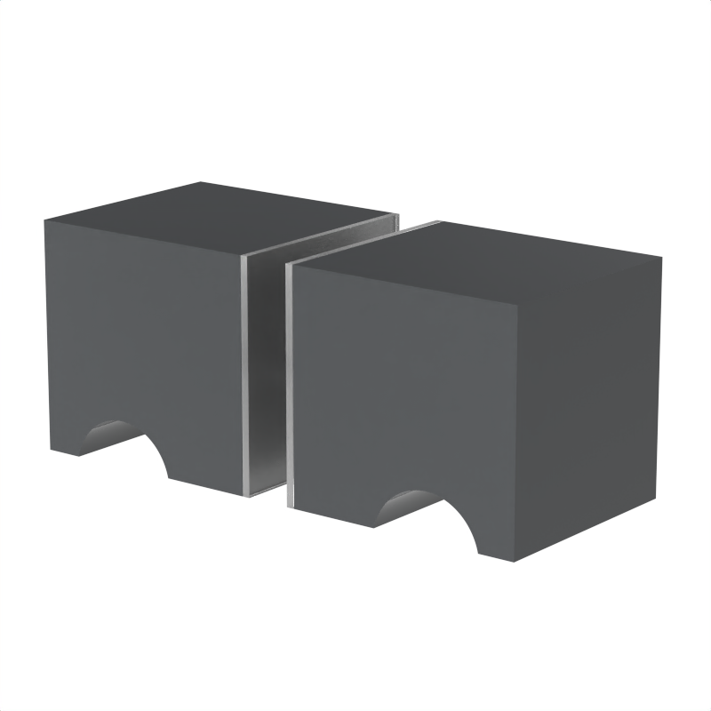 [DKSQ] GGH Glass Door Knob - Square Style Back to Back