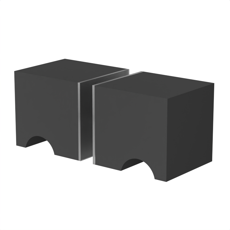 [DKSQ] GGH Glass Door Knob - Square Style Back to Back
