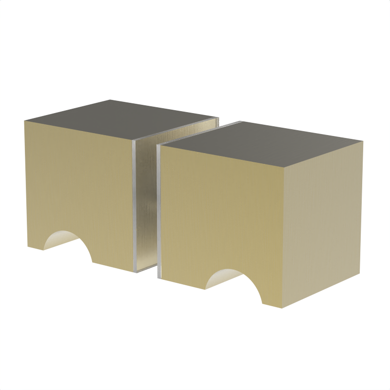 [DKSQ] GGH Glass Door Knob - Square Style Back to Back