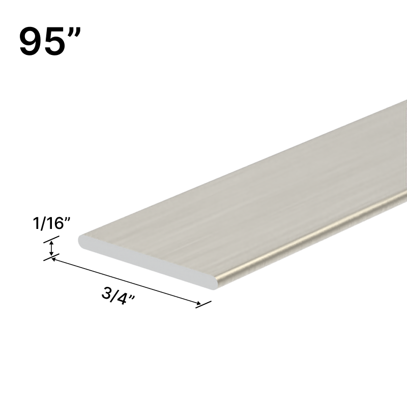 [FB95] Flat Bar for Grid Shower - 3/4" - Mesh Styled - 95" Length