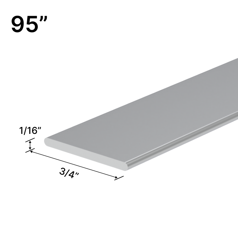 [FB95] Flat Bar for Grid Shower - 3/4" - Mesh Styled - 95" Length