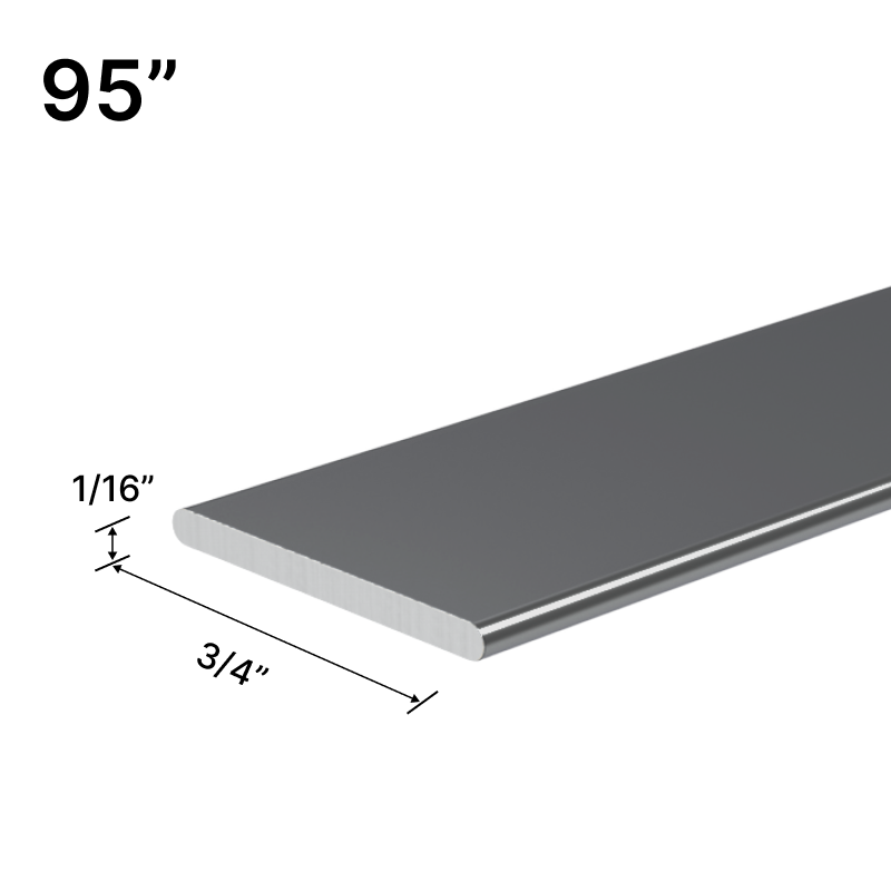 GGH Flat Bar for Grid Shower - 3/4" - 95" Length