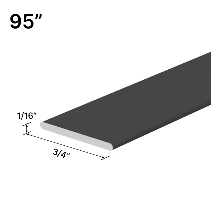 [FB95] Flat Bar for Grid Shower - 3/4" - Mesh Styled - 95" Length