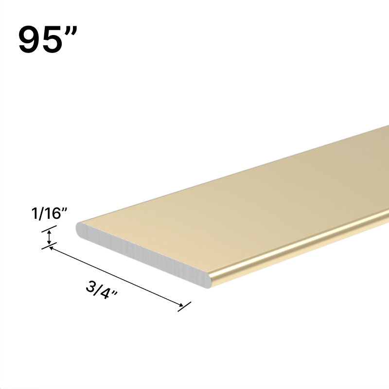 GGH Flat Bar for Grid Shower - 3/4" - 95" Length