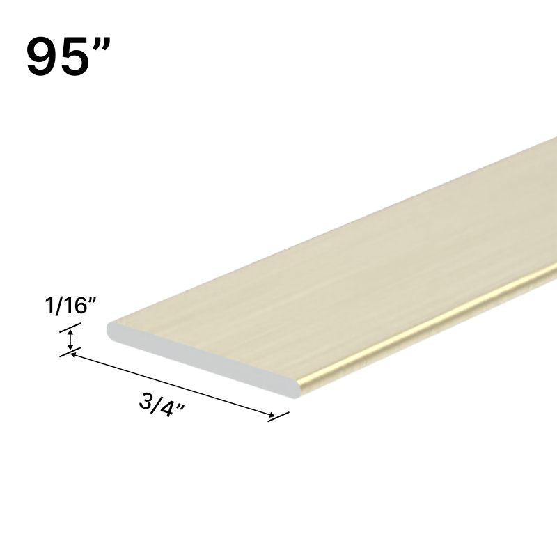 [FB95] Flat Bar for Grid Shower - 3/4" - Mesh Styled - 95" Length