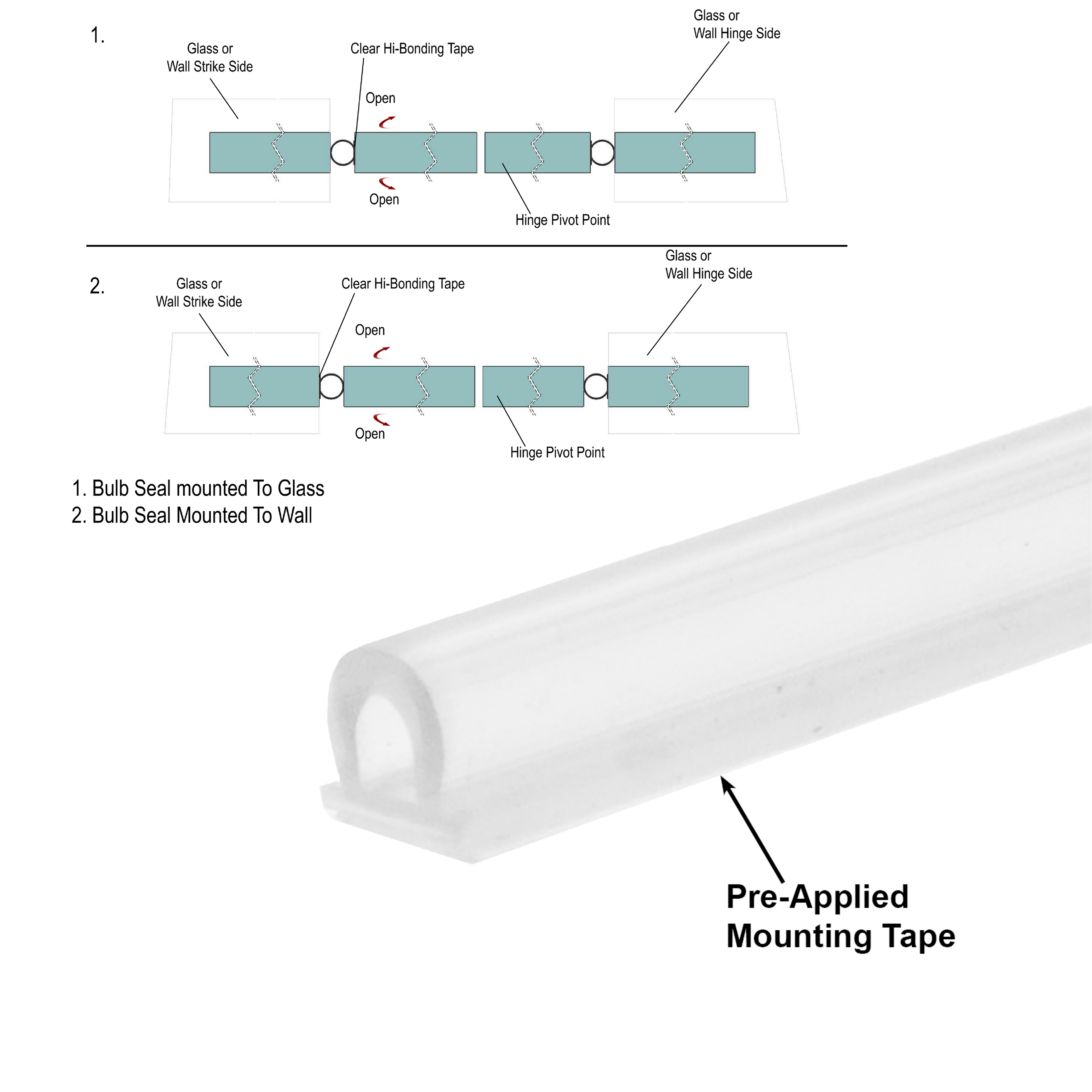 [GAPSW] GGH Sweep - Bulb-Side Gap Seal for Glass (98")