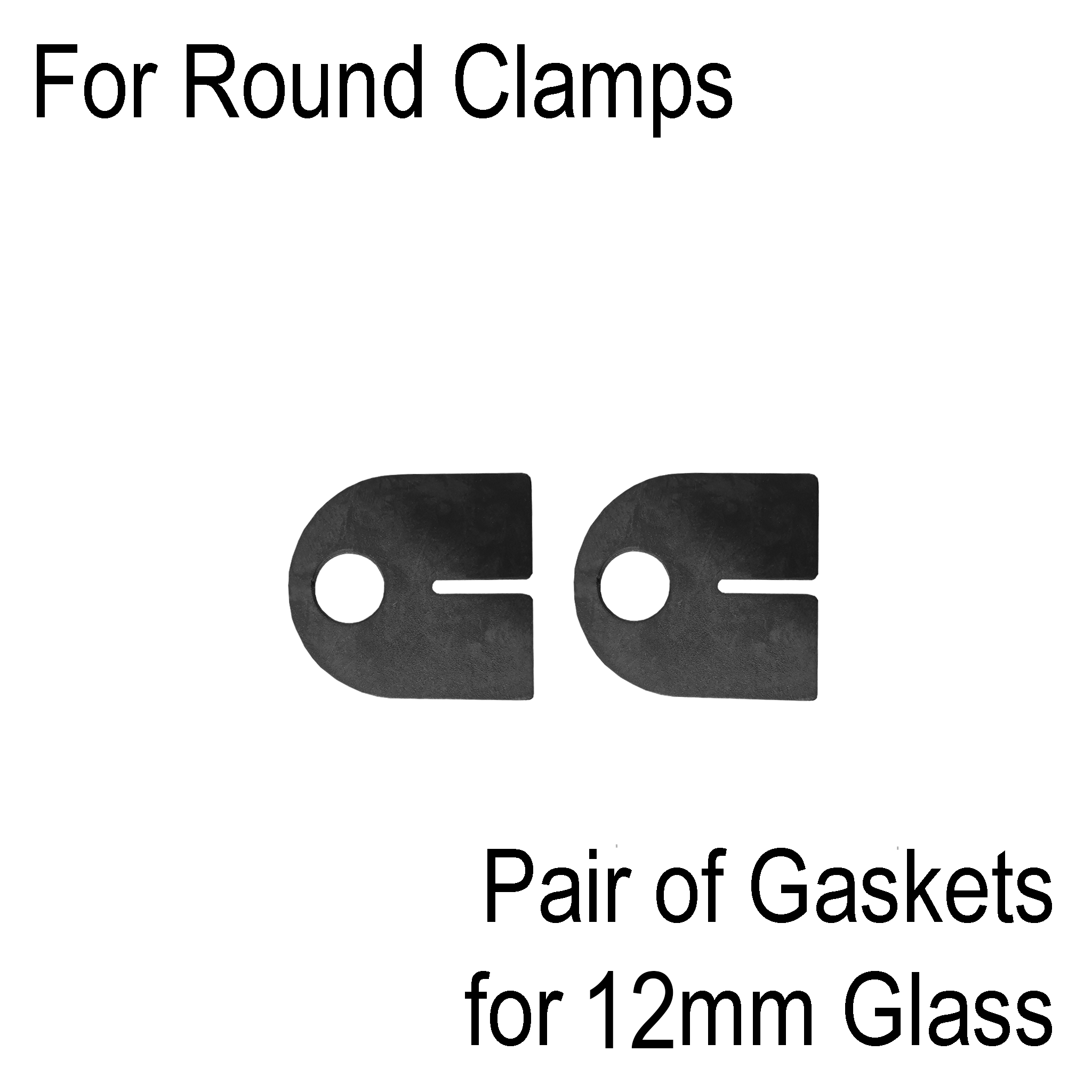 [RCLAMRUB12] PRO Series GGH Rubber Inserts for Round Railing Clamps – for 12mm Glass