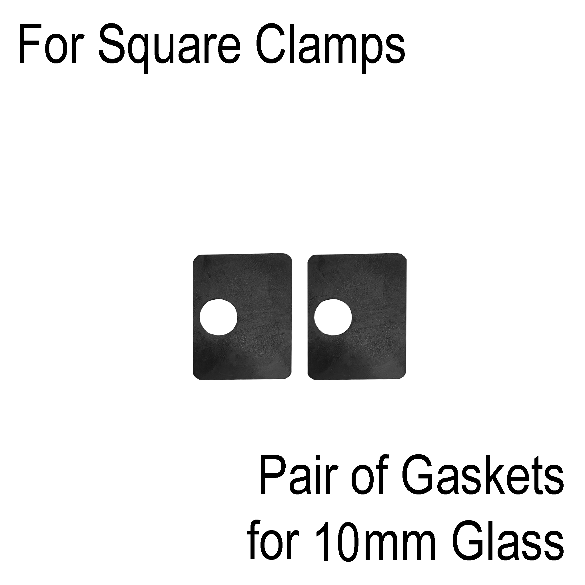 [SCLAMRUB10] PRO Series GGH Rubber Inserts for Square Railing Clamps - for 10mm Glass
