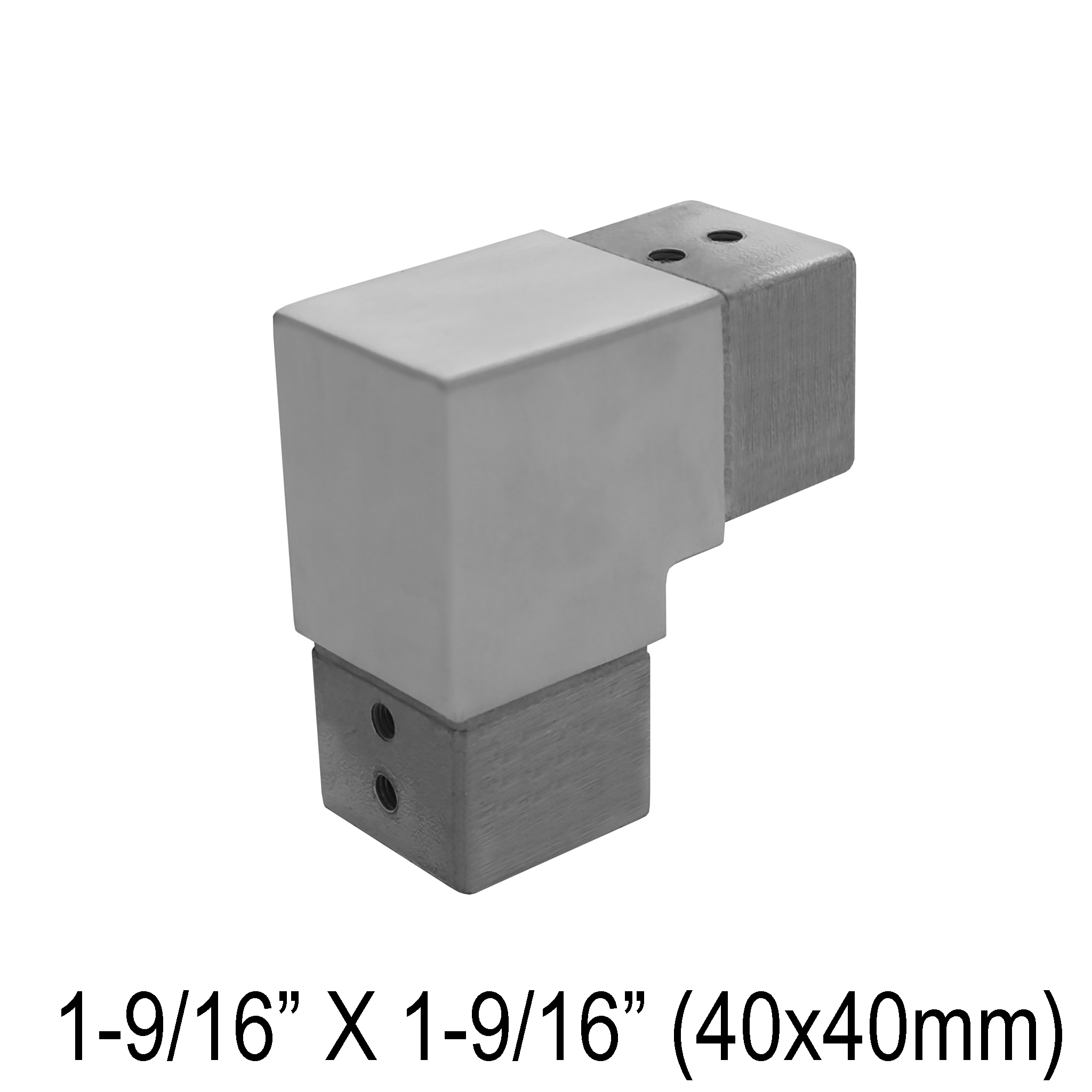 [CE40F90V] CRAIL Series GGH Caprail - Elbow - 40mm Square - Fixed 90° Vertical