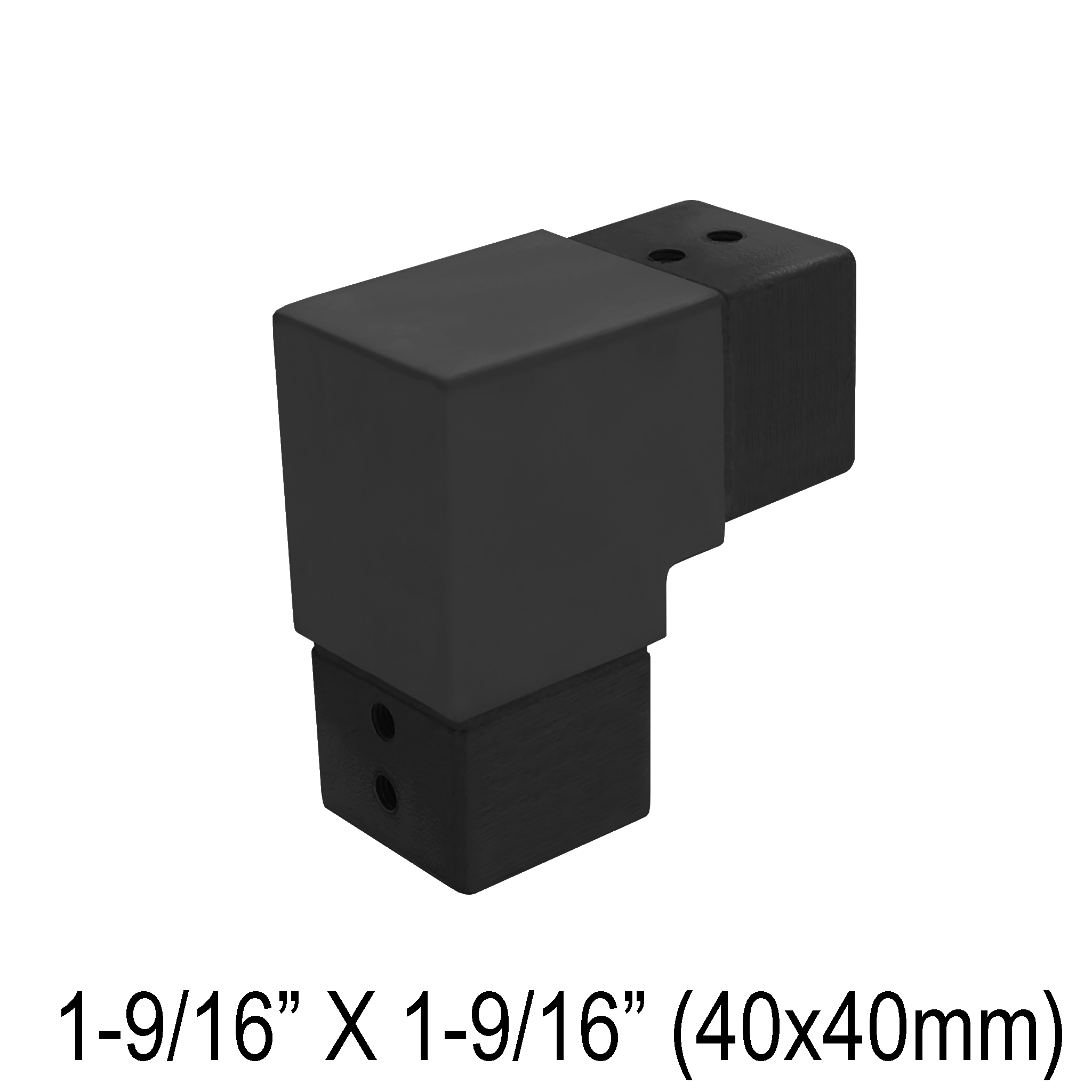 [CE40F90V] CRAIL Series GGH Caprail - Elbow - 40mm Square - Fixed 90° Vertical