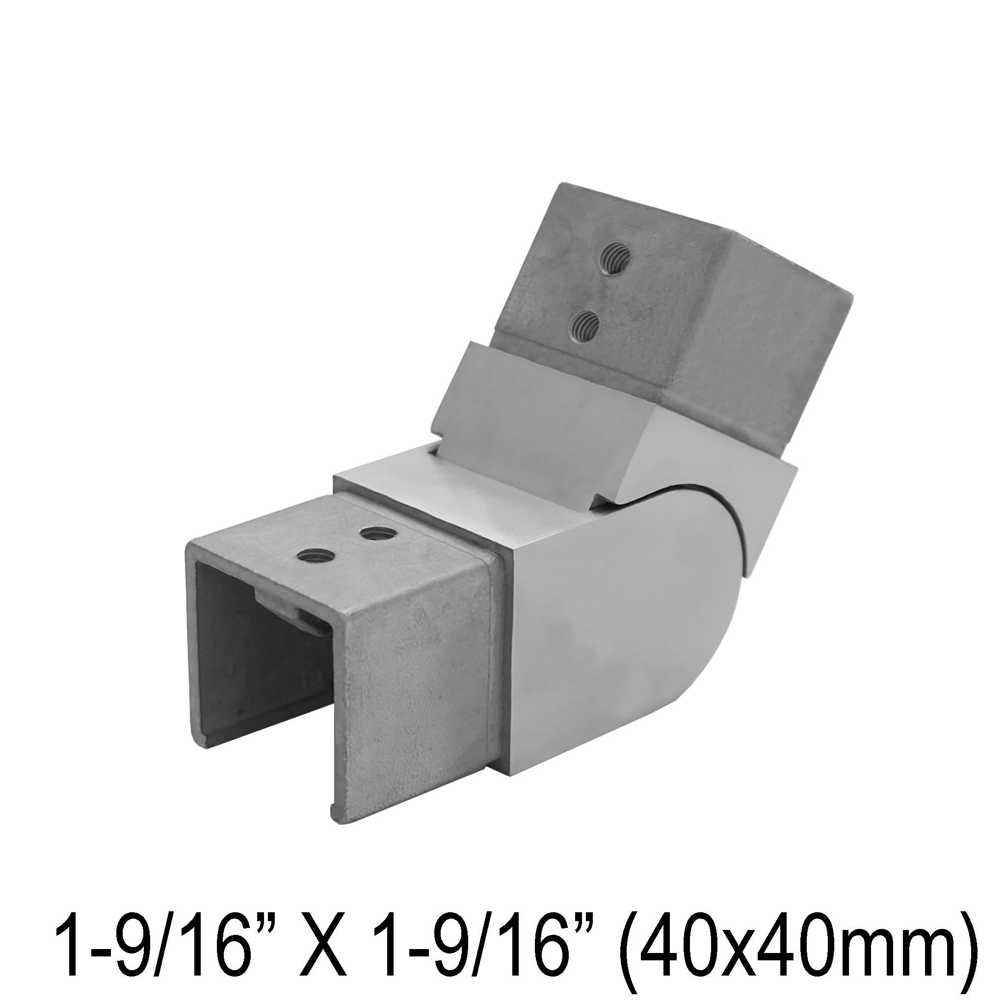 [CE40ADJUP] CRAIL Series GGH Caprail - Elbow - 40mm Square - Adjustable Upward