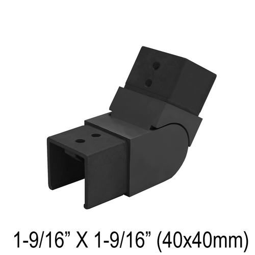 GGH Caprail - Elbow - 40mm Square - Adjustable Upward