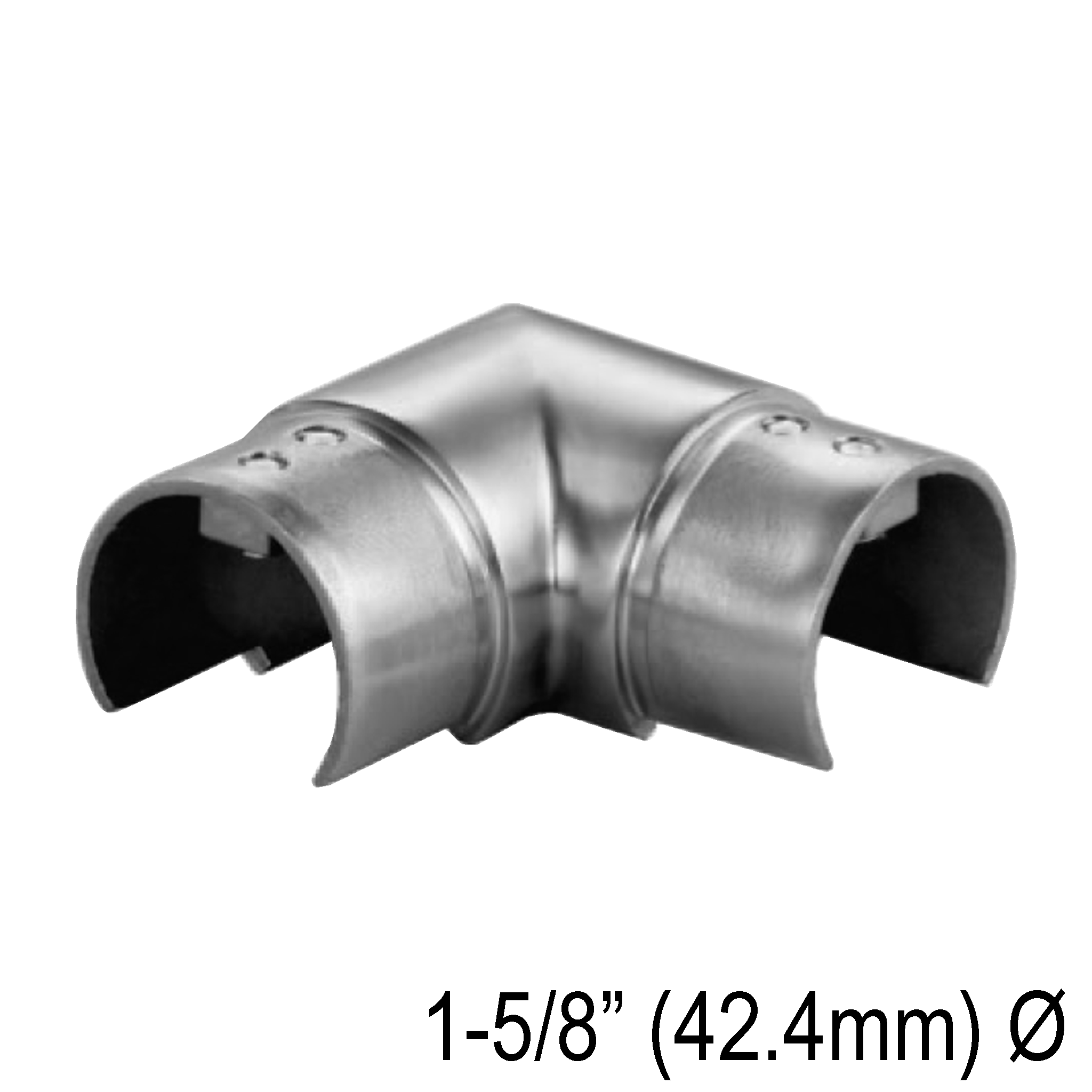 [CE42.4F90H] CRAIL Series GGH Caprail - Elbow - 42.4mm Round - Fixed 90° Horizontal