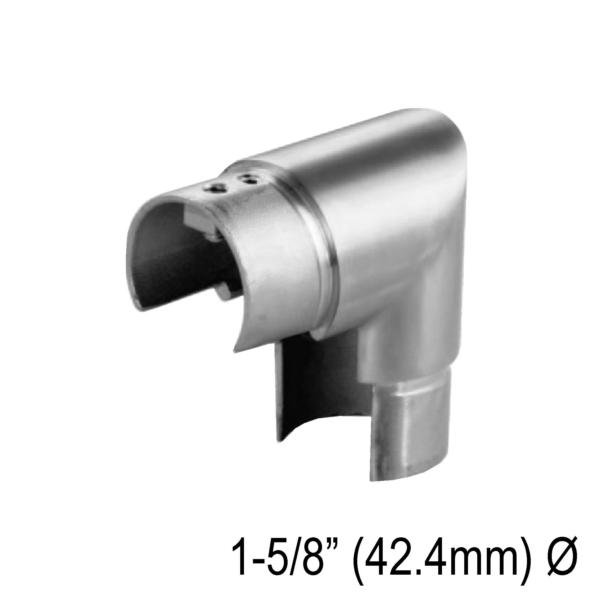 [CE42.4F90V] CRAIL Series GGH Caprail - Elbow - 42.4mm Round - Fixed 90° Vertical