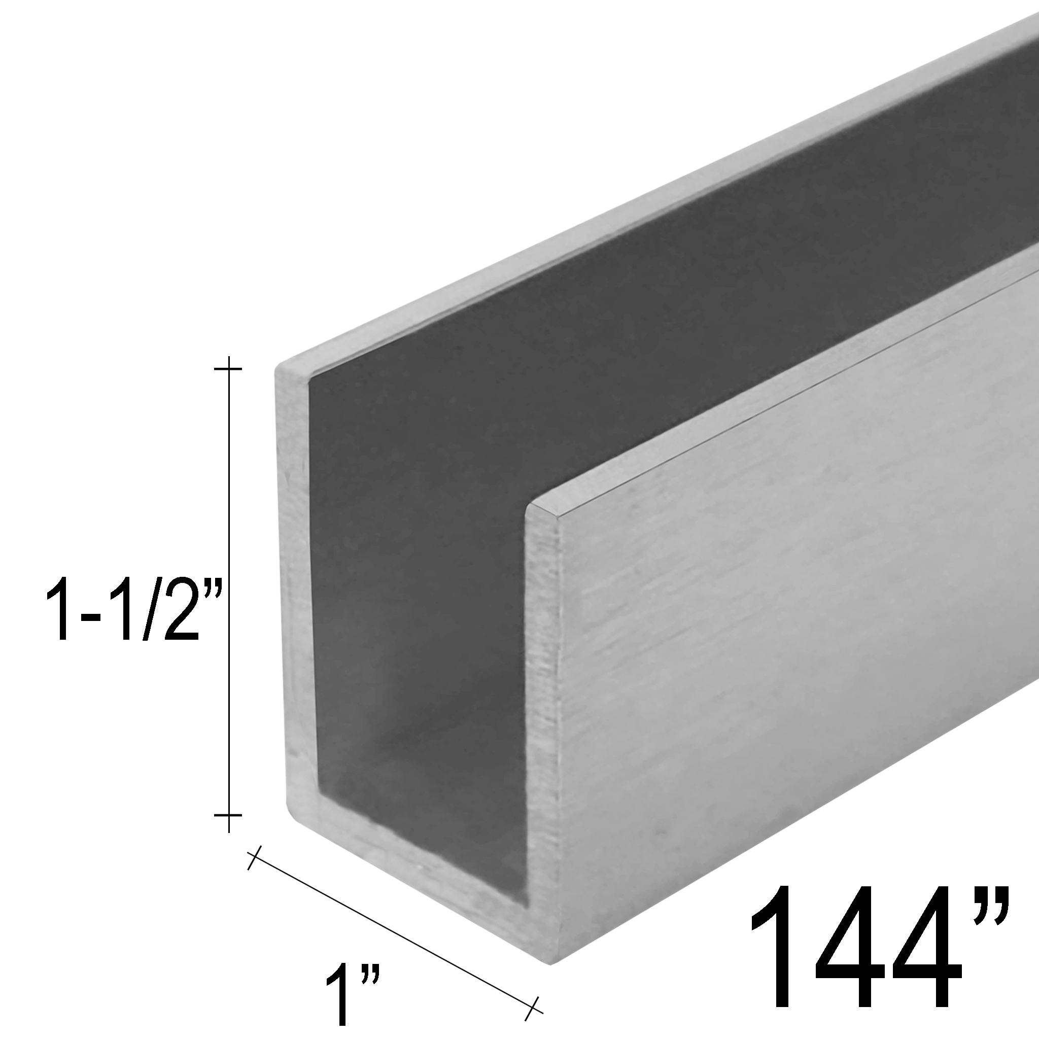 [CU1X1.5] GGH Commercial U-Channel - 1 X 1-1/2" (144")