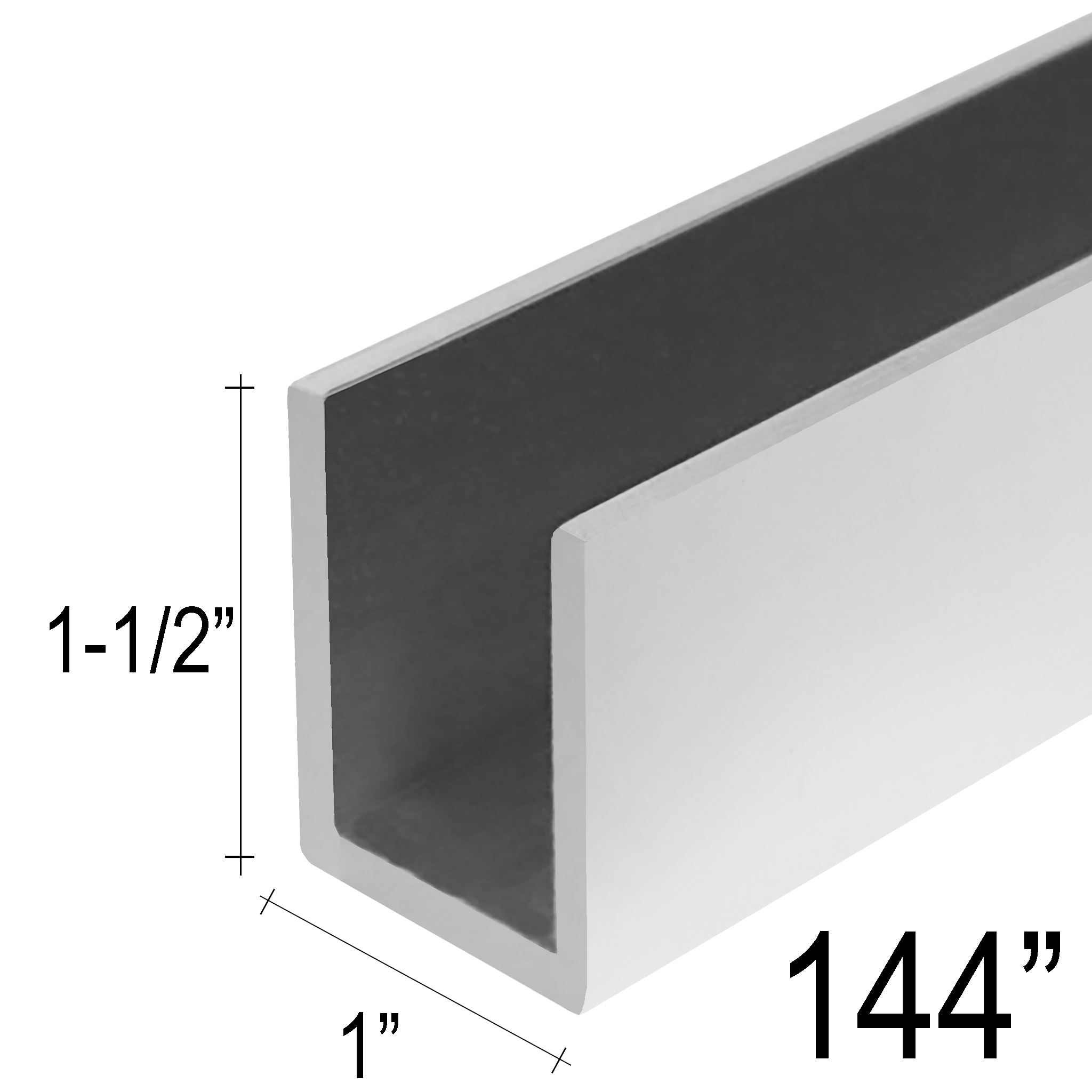 [CU1X1.5] GGH Commercial U-Channel - 1 X 1-1/2" (144")