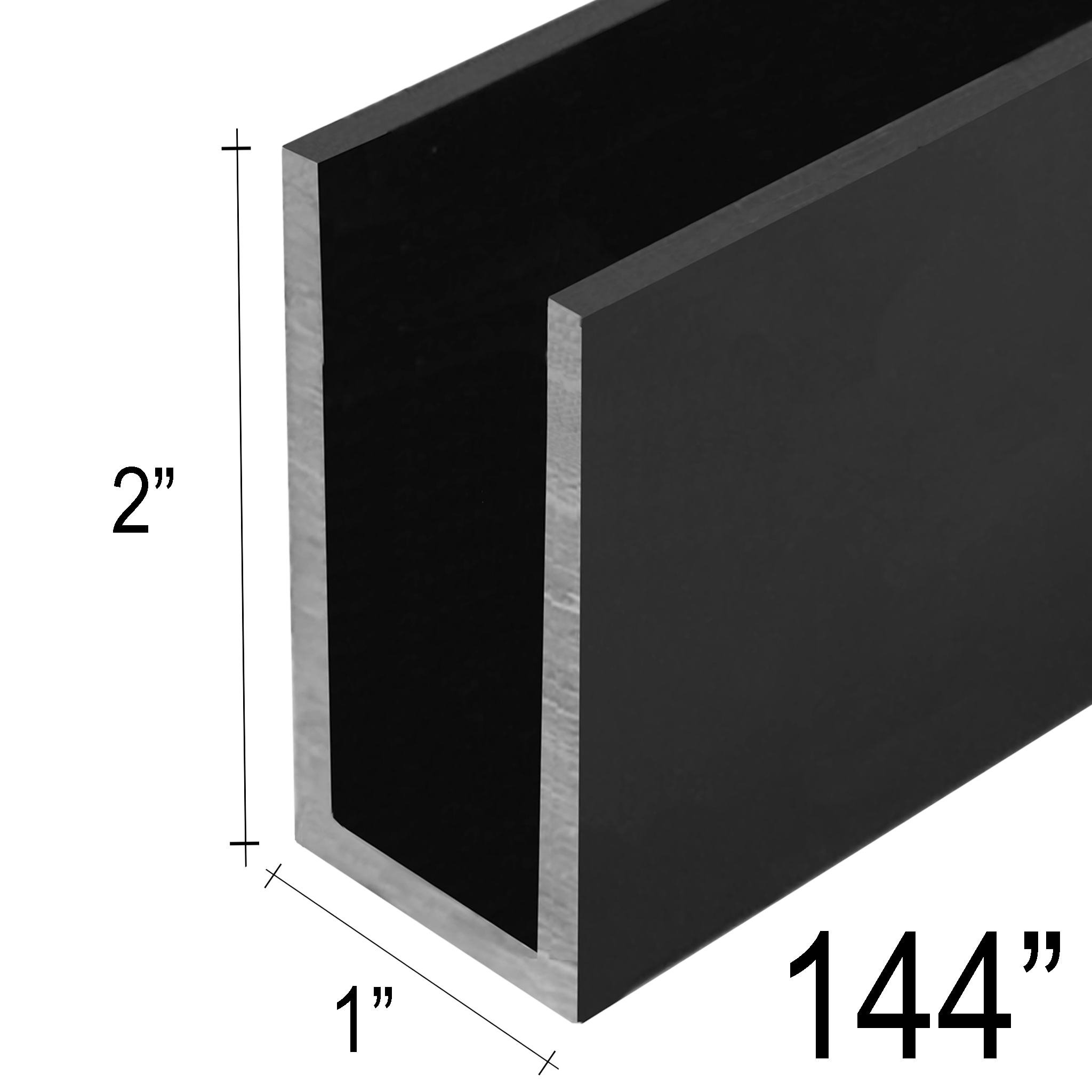 [CU1X2] GGH Commercial U-Channel - 1 X 2" (144")