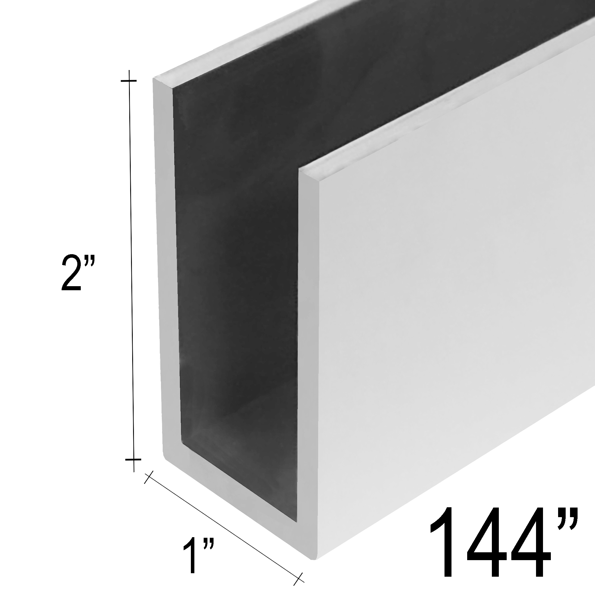 [CU1X2] GGH Commercial U-Channel - 1 X 2" (144")