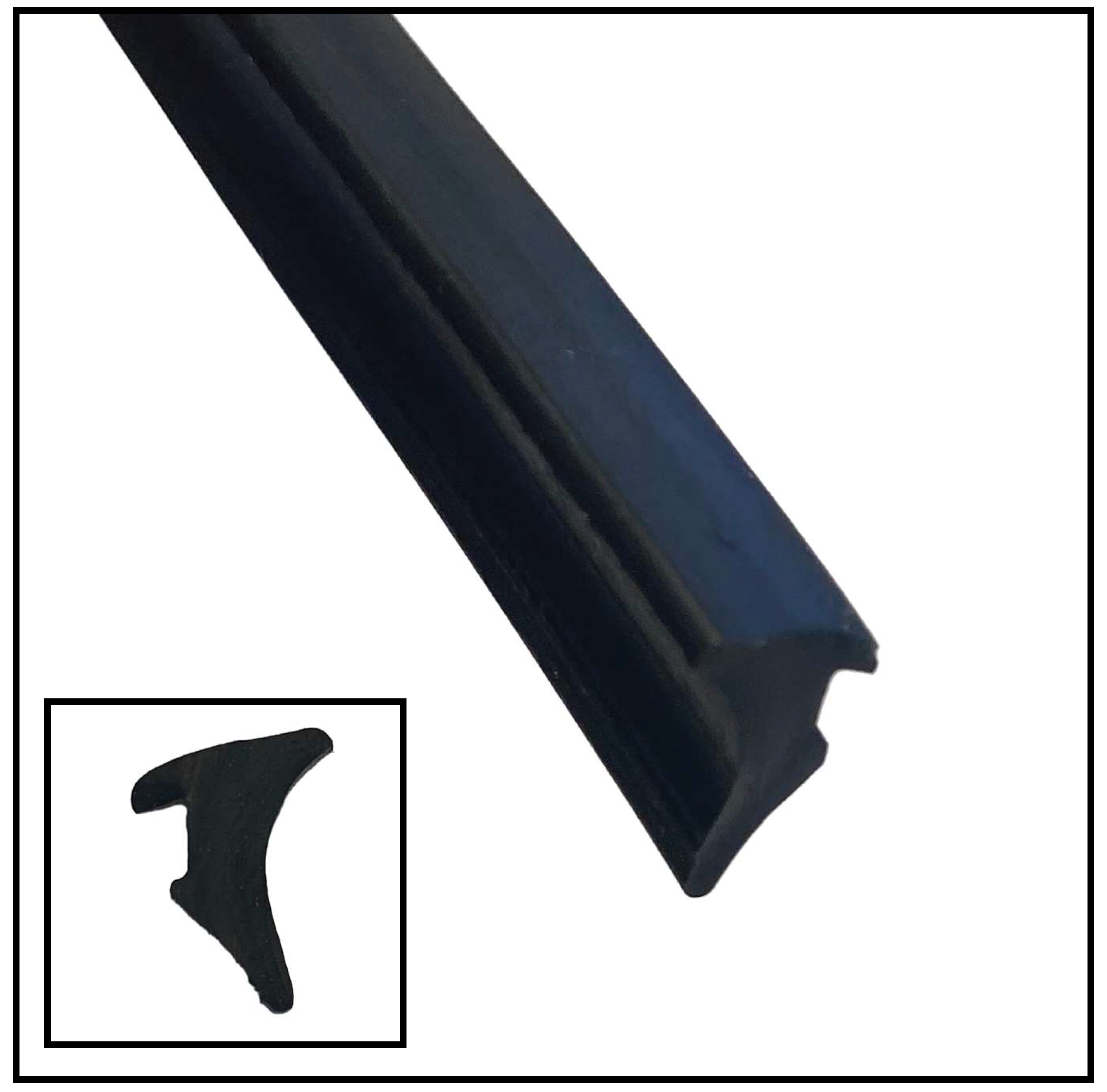 [CURUB10] GGH Commercial U-Channel Roll-In Rubber - for 3/8" (10mm) Glass - 1' or 500' Roll