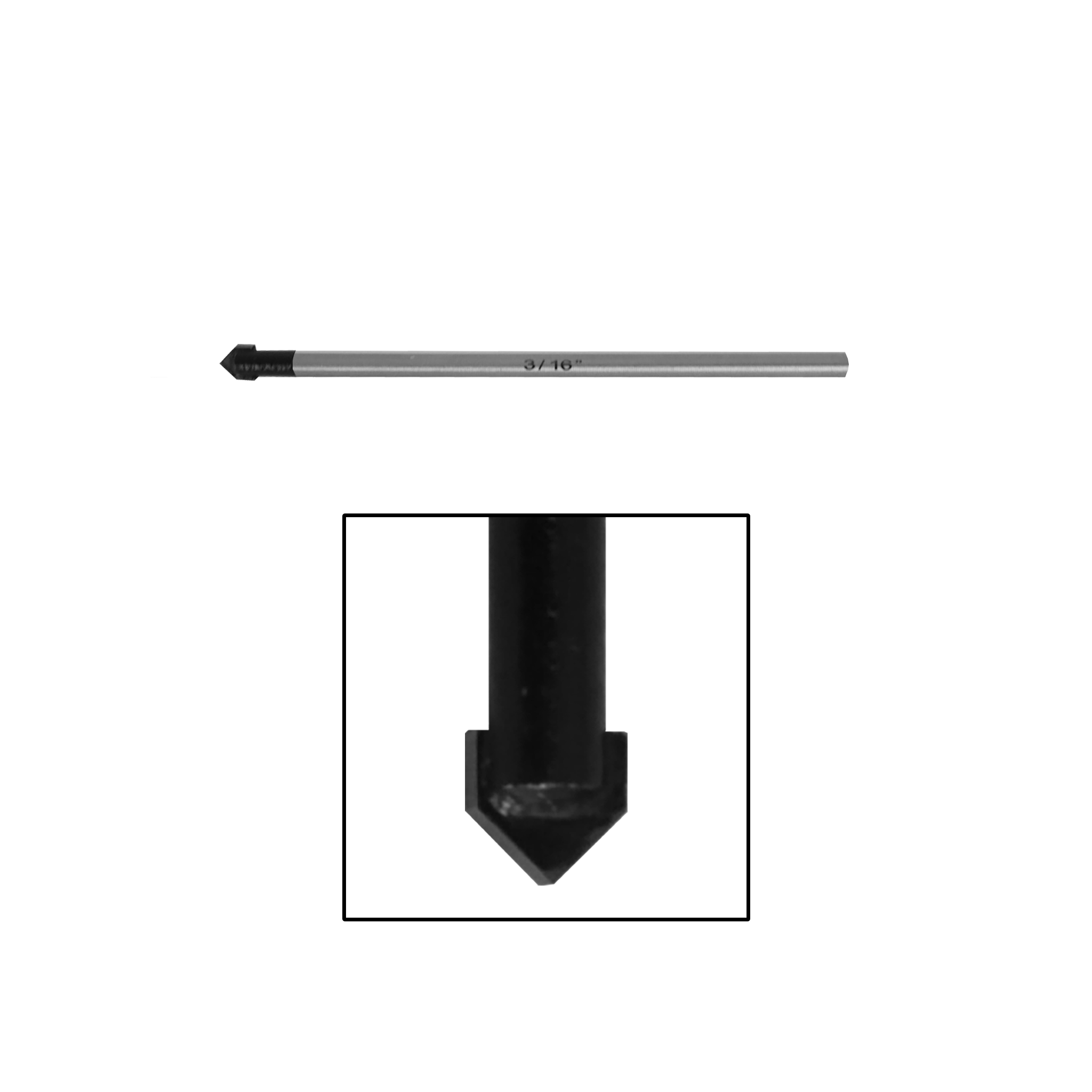 [SBIT-3/16X4] SHARP Series GGH Drill Bit - 3/16" x 4" Spade Drill Bit