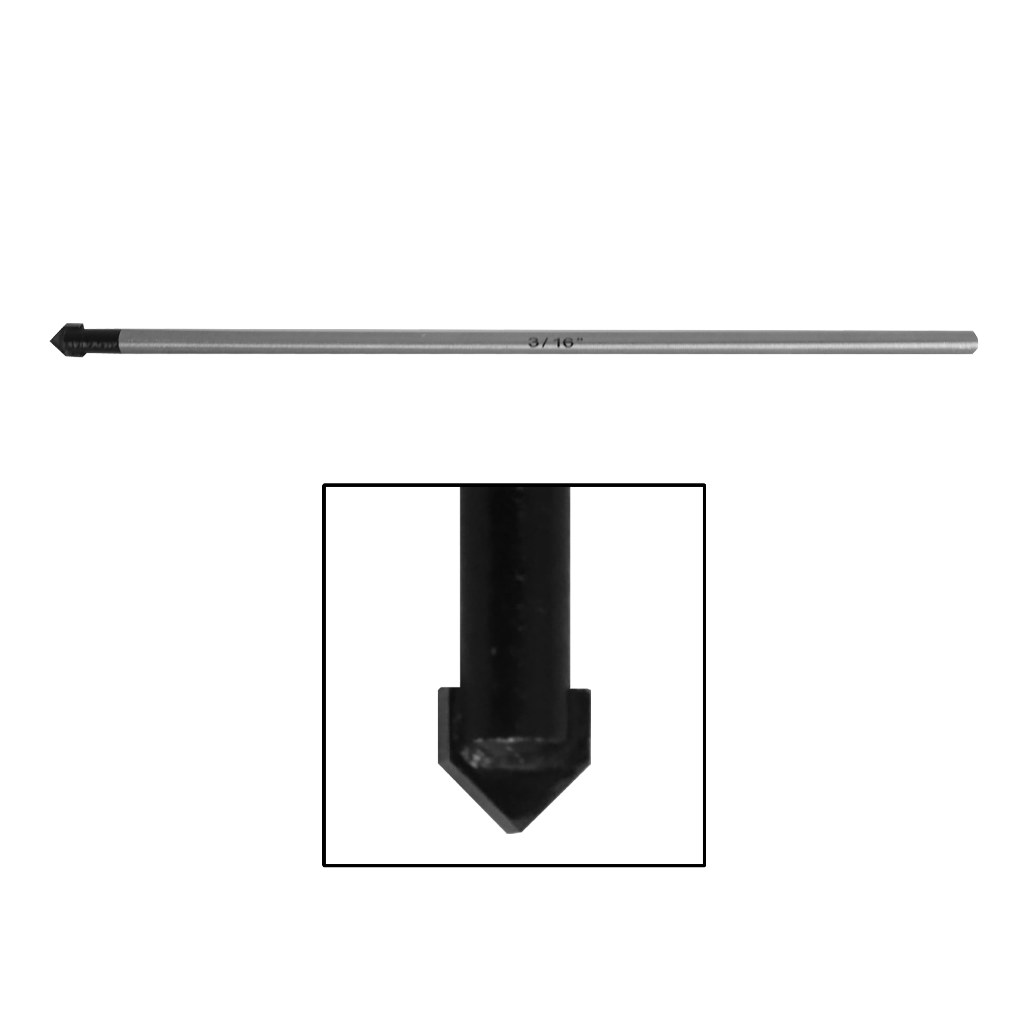 [SBIT-3/16X6] SHARP Series GGH Drill Bit - 3/16" x 6" Spade Drill Bit
