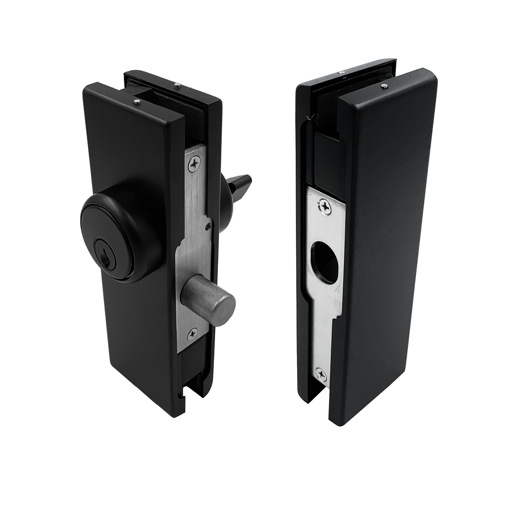 [GDLUSSET] Glass Door Lock - Patch Lock Set With American Style Cylinder
