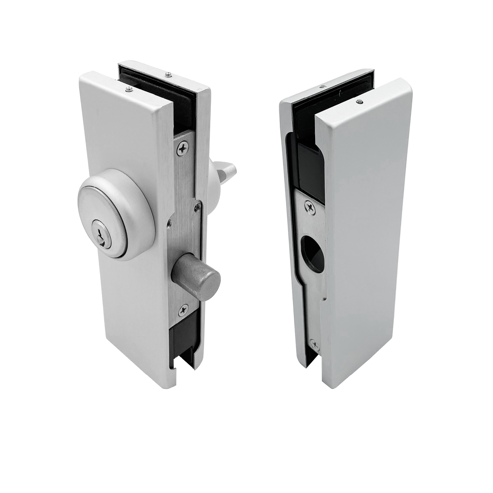 [GDLUSSET] Glass Door Lock - Patch Lock Set With American Style Cylinder