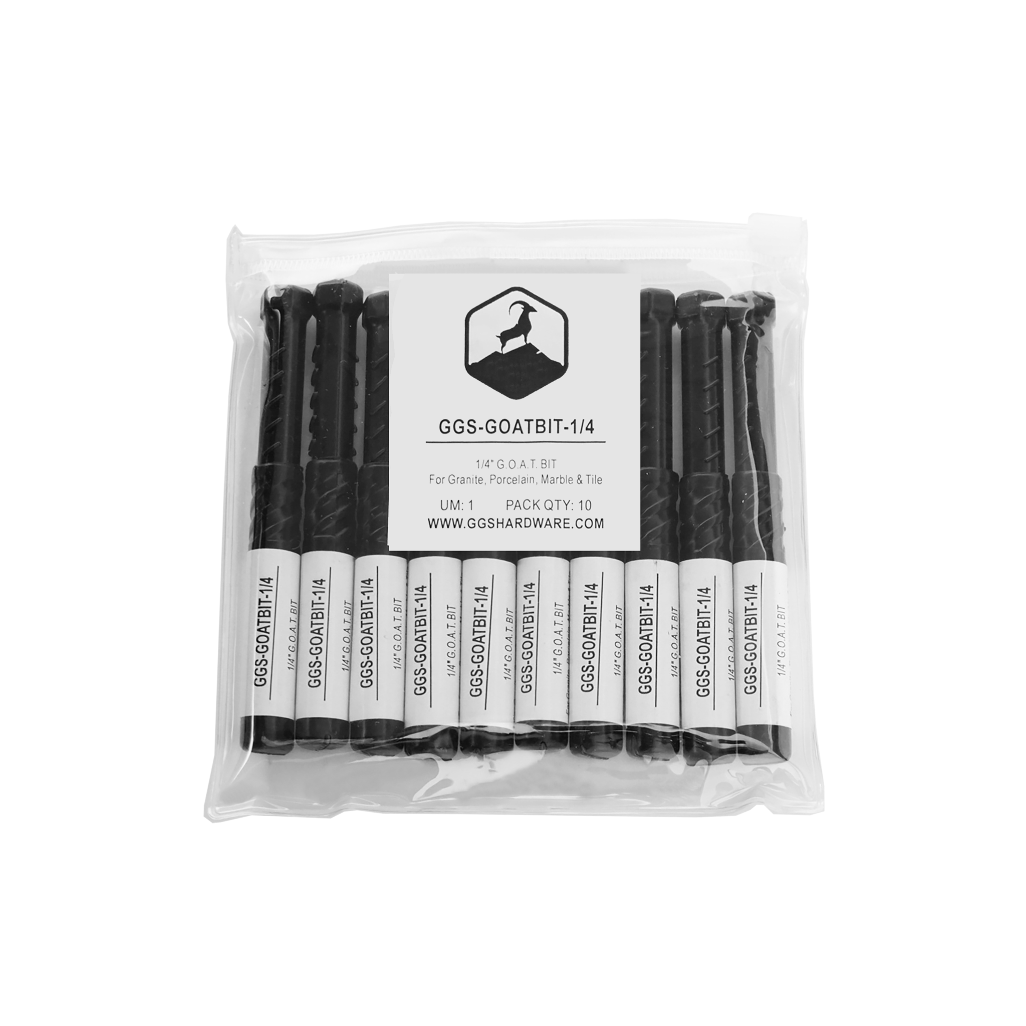 [GBIT-1/4X4] SHARP Series GGH Drill Bit - 1/4" X 4" Carbide V-Tip Multi-Purpose Drill Bit
