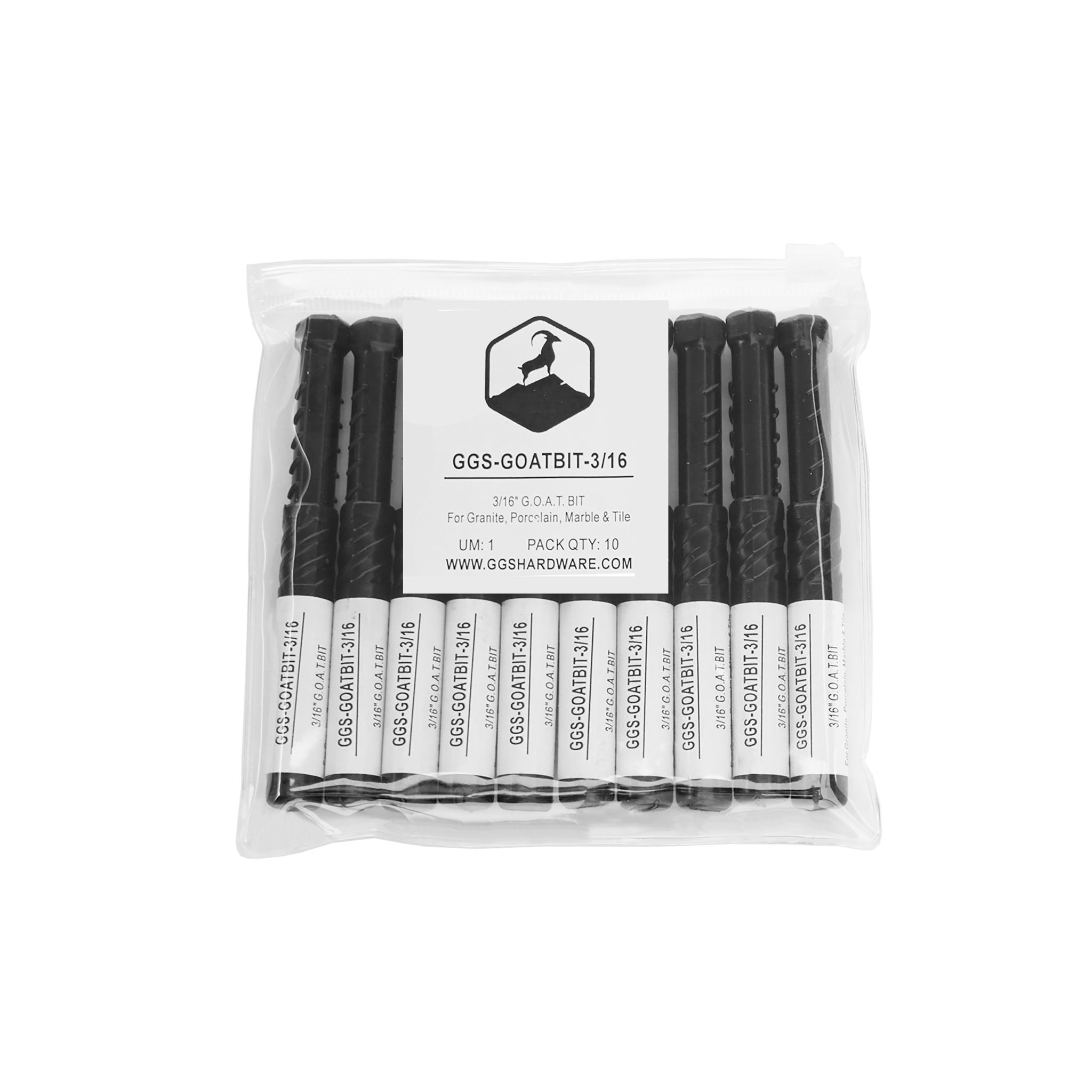 [GBIT-3/16X4] SHARP Series GGH Drill Bit - 3/16" X 4" Carbide V-Tip Multi-Purpose Drill Bit