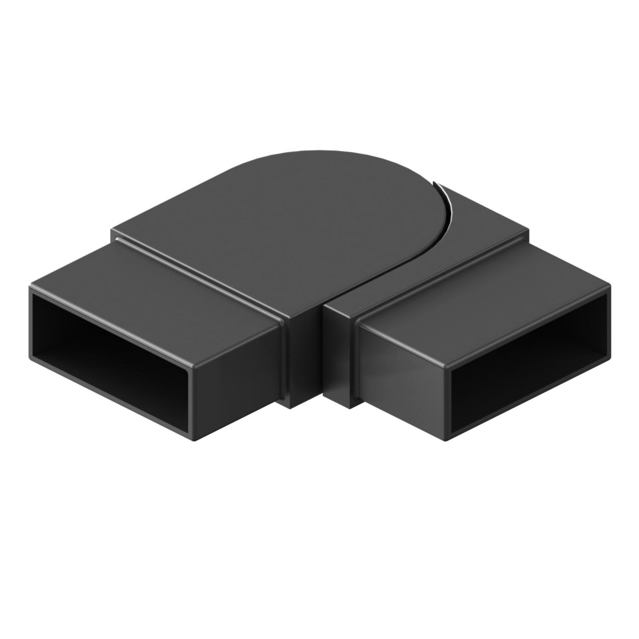 [E2X1ADJH] HRAIL Series GGH Handrail - Elbow for 2X1" Rectangular Handrail - 90° Horizontal with 120° Adjustability