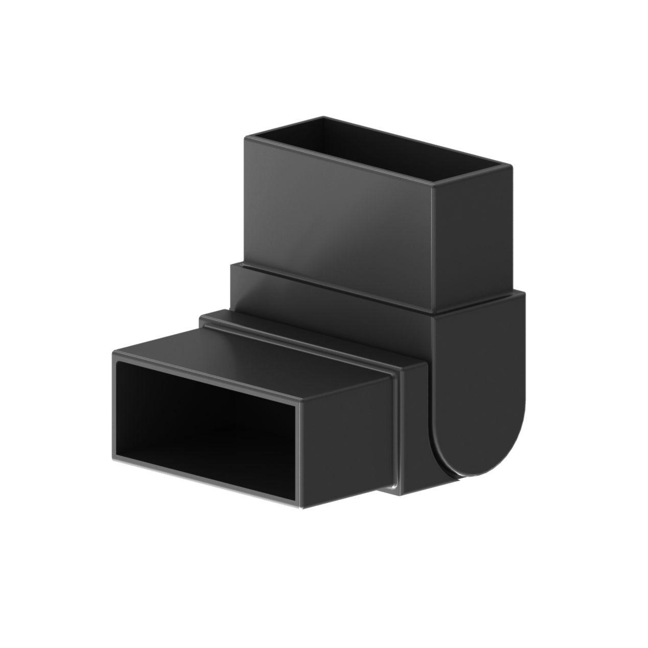 [E2X1ADJV] HRAIL Series GGH Handrail - Elbow for 2X1" Rectangular Handrail - 90° Vertical with 120° Adjustability