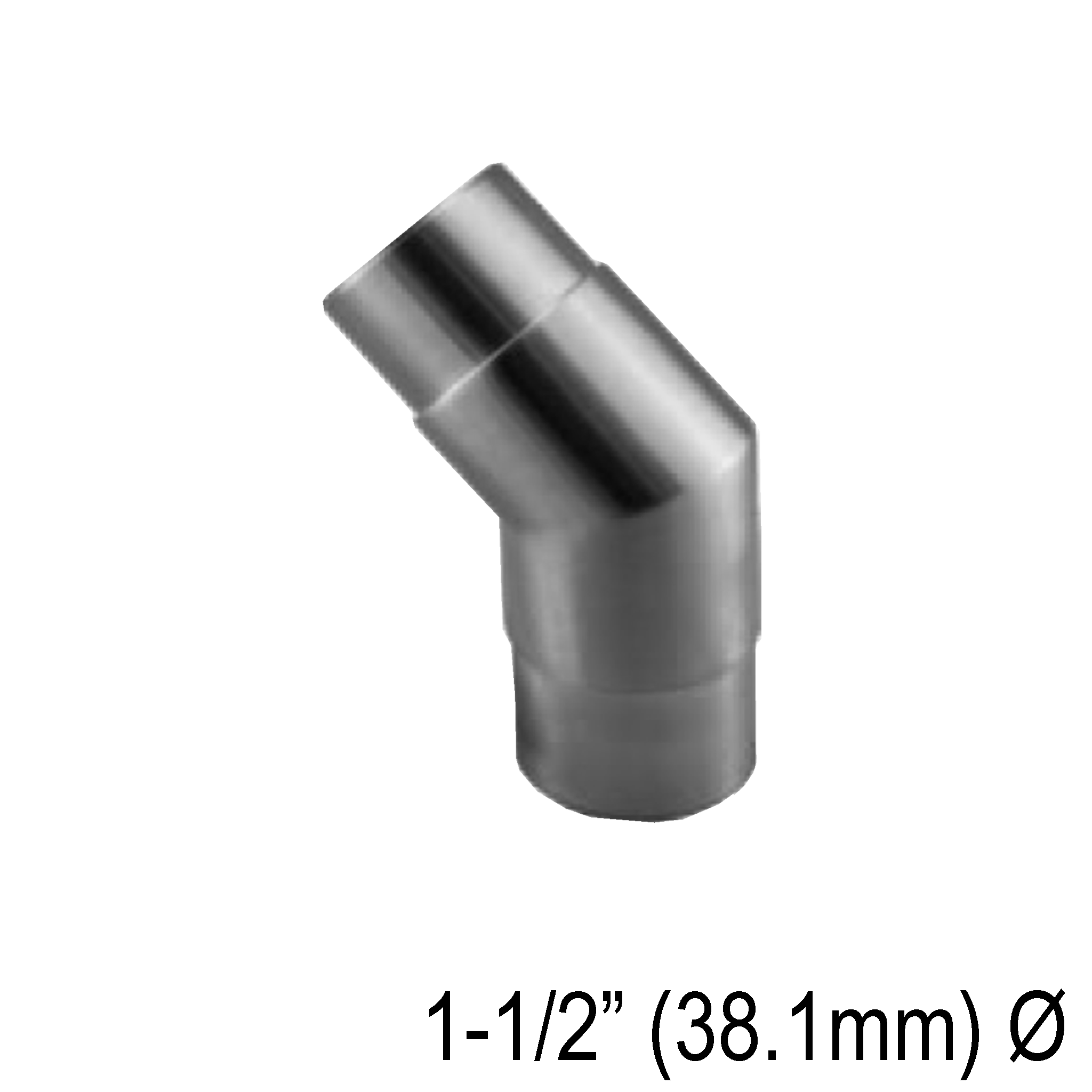 [E38.1F135] HRAIL Series GGH Handrail - Elbow for 38.1mm Round Handrail - Fixed 135°