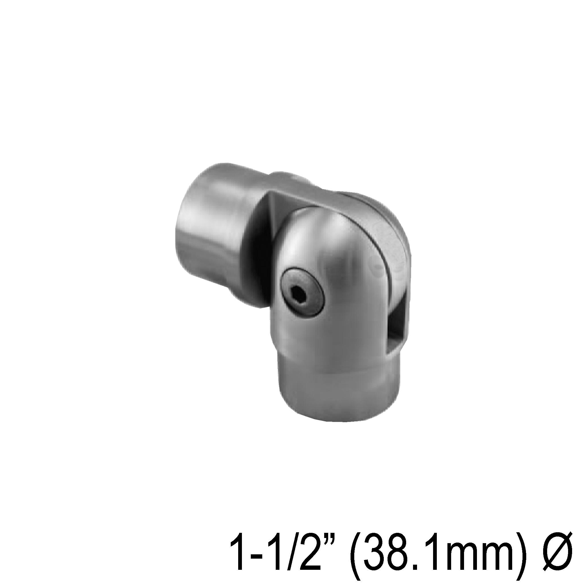 [E38.1ADJ90] HRAIL Series GGH Handrail - Elbow for 38.1mm Round Handrail - Adjustable 90°