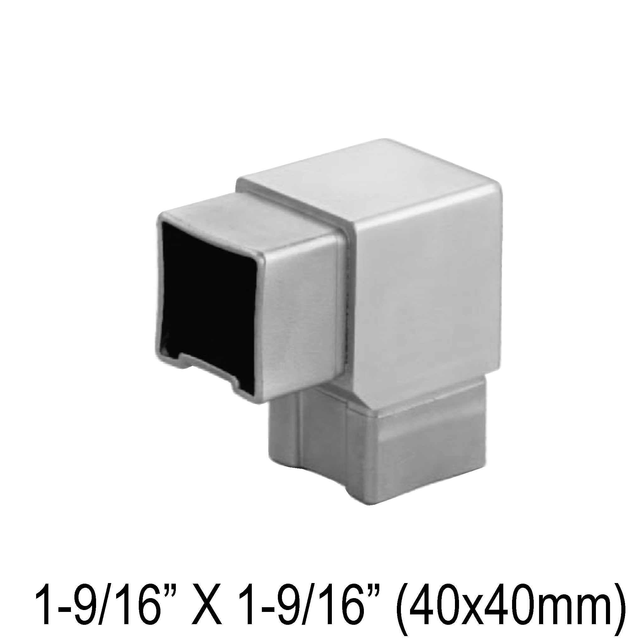 [E40F90] HRAIL Series GGH Handrail - Elbow for 40mm Square Handrail - Fixed 90°