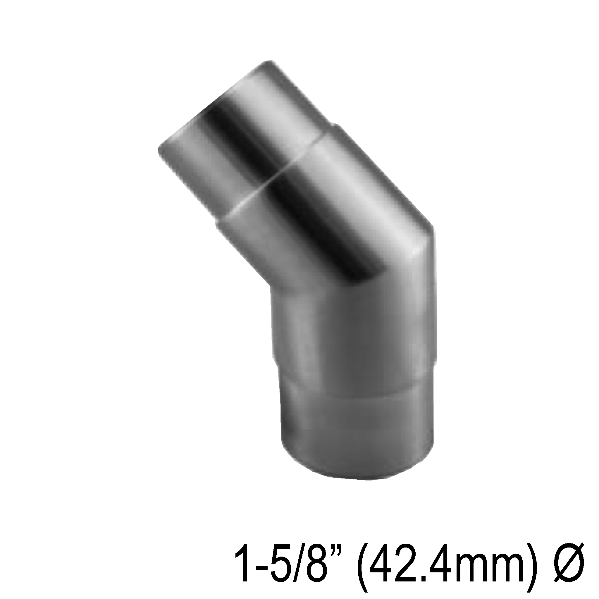 [E42.4F135] HRAIL Series GGH Handrail - Elbow for 42.4mm Round Handrail - Fixed 135°