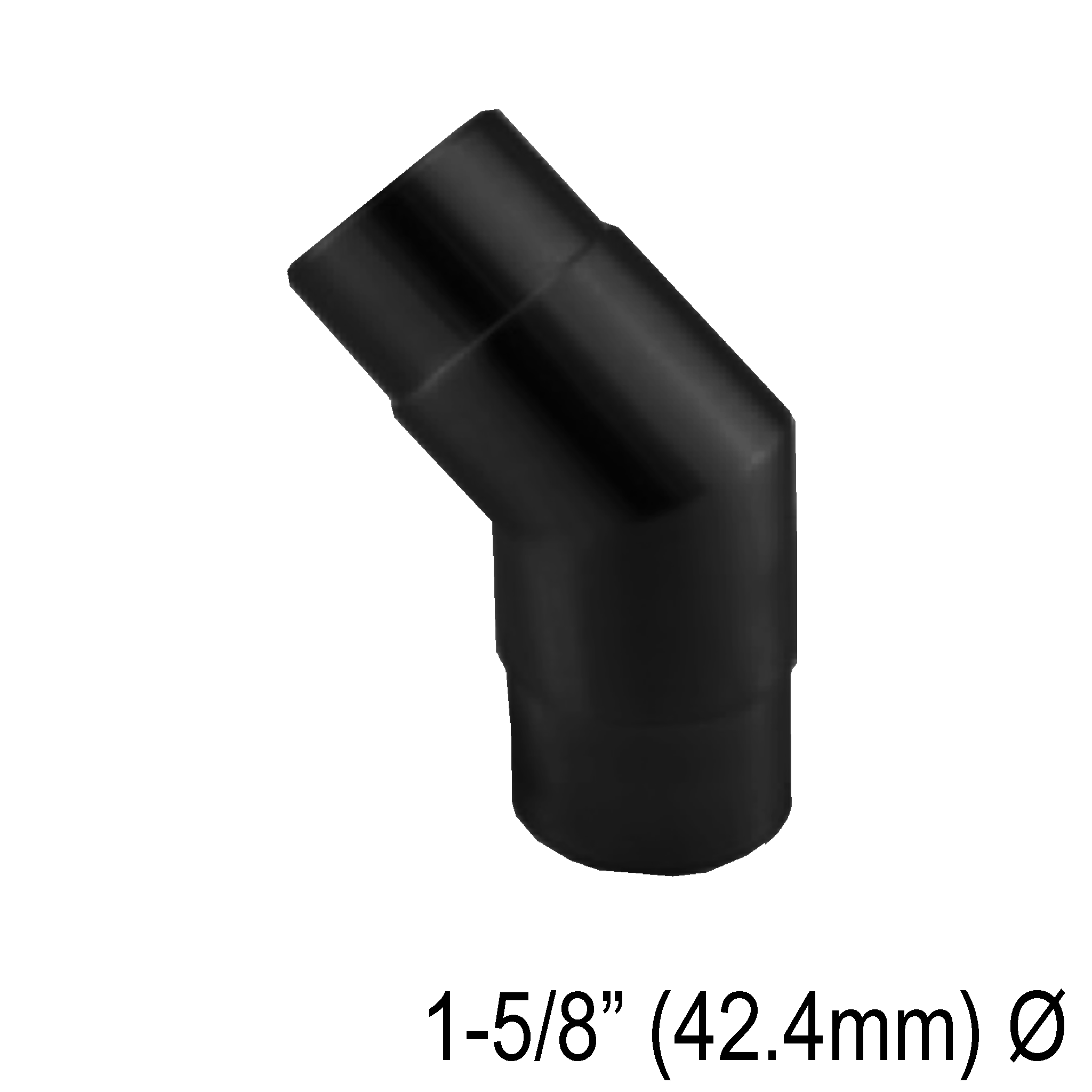 [E42.4F135] HRAIL Series GGH Handrail - Elbow for 42.4mm Round Handrail - Fixed 135°