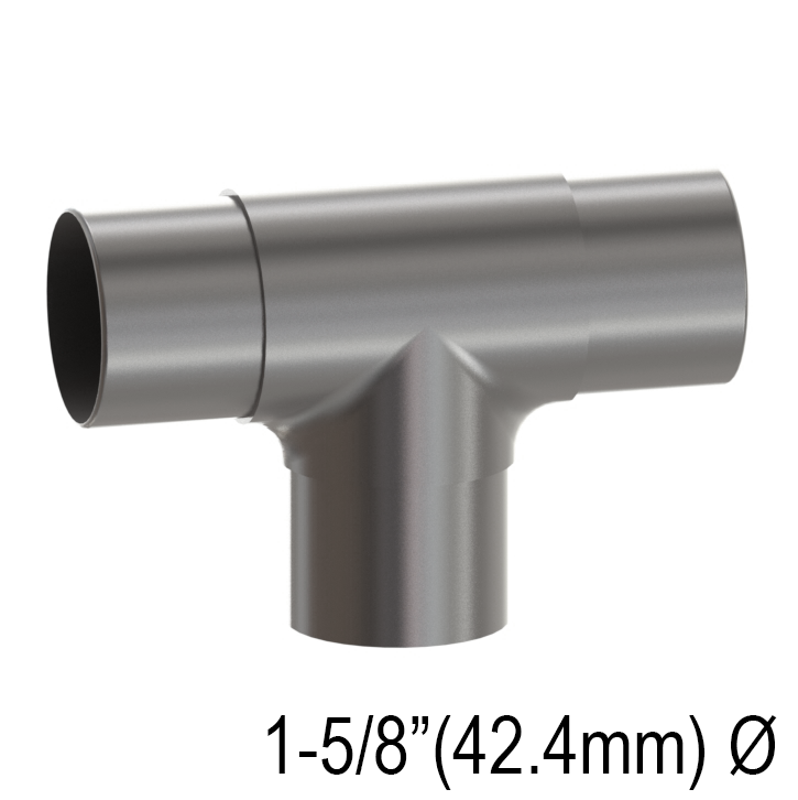 [E42.4T180] HRAIL Series GGH Handrail - Elbow for 42.4mm Round Handrail - T-Shape 180°