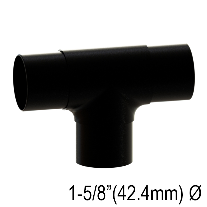 [E42.4T180] HRAIL Series GGH Handrail - Elbow for 42.4mm Round Handrail - T-Shape 180°
