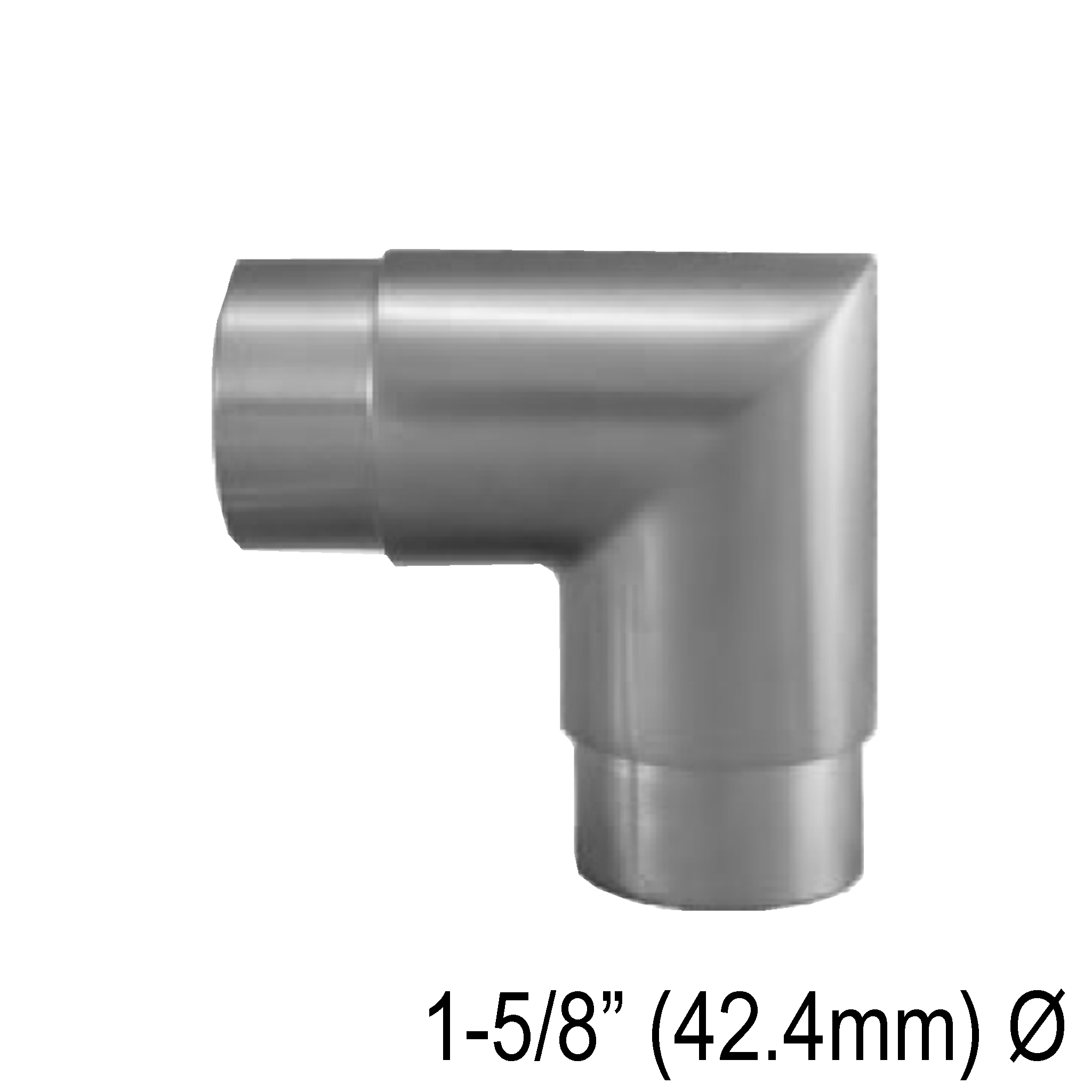 [E42.4MT90] HRAIL Series GGH Handrail - Elbow for 42.4mm Round Handrail - Mitered 90°