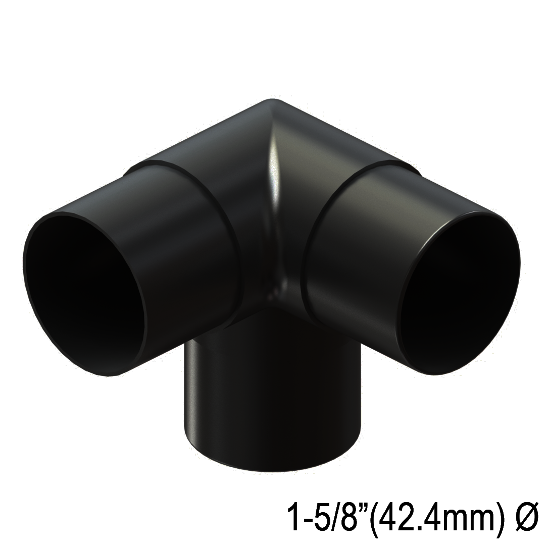 [E42.4T90] HRAIL Series GGH Handrail - Elbow for for 42.4mm Round Handrail - T-Shape 90°