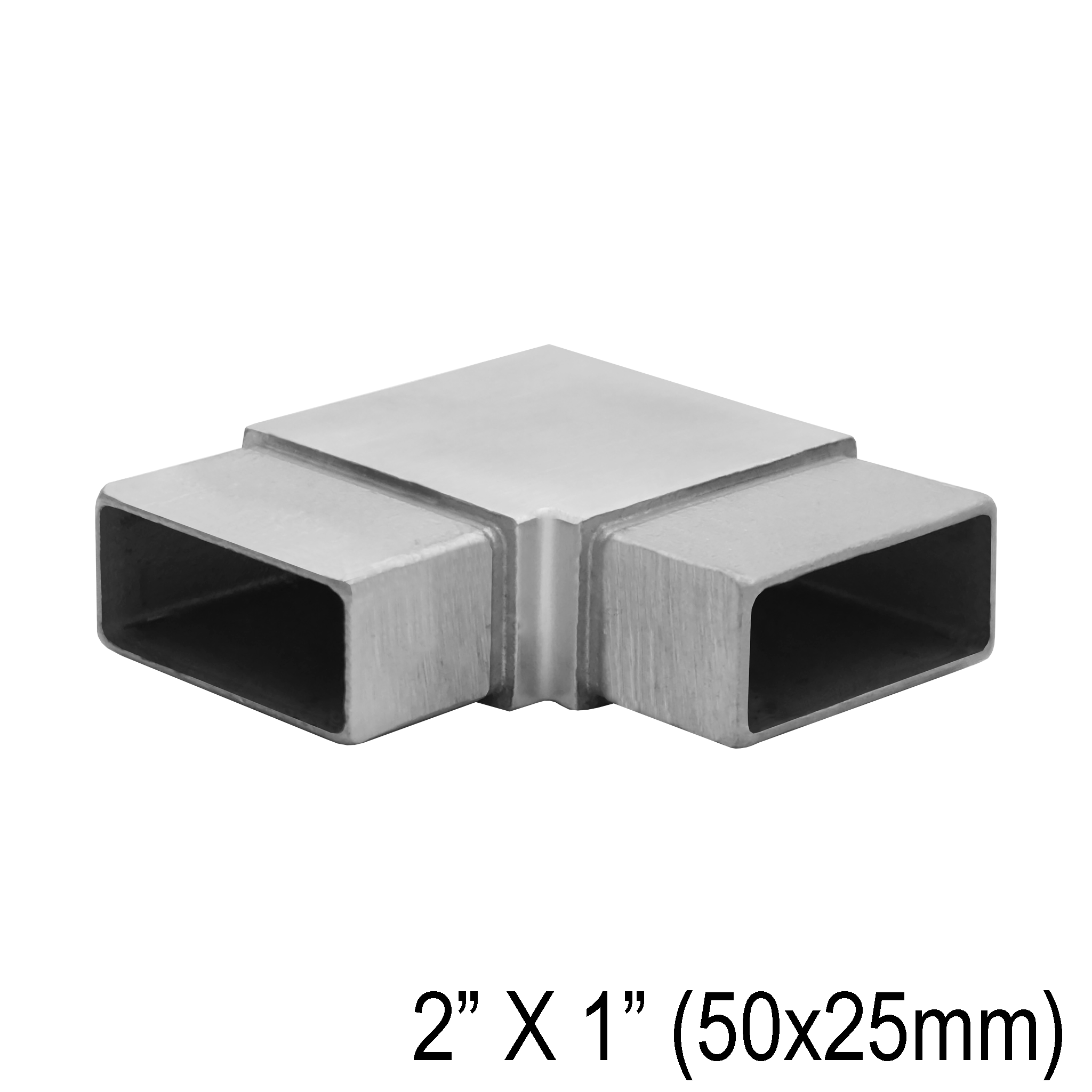 [E2X1F90H] HRAIL Series GGH Handrail - Elbow for 2X1" Rectangular Handrail - Fixed 90° Horizontal
