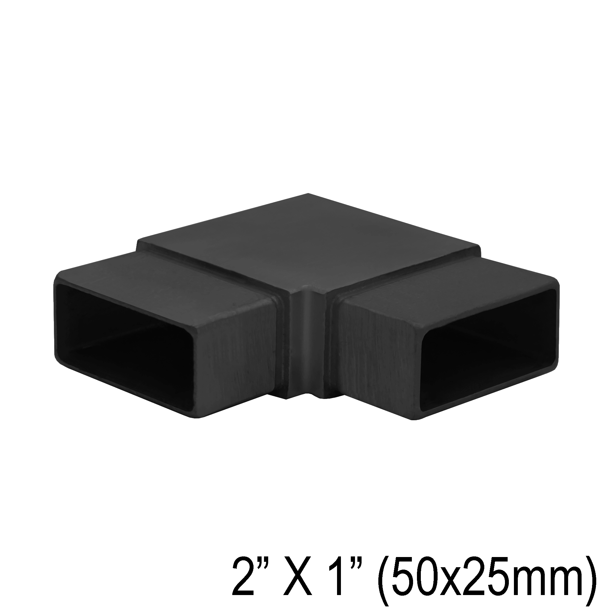 [E2X1F90H] HRAIL Series GGH Handrail - Elbow for 2X1" Rectangular Handrail - Fixed 90° Horizontal