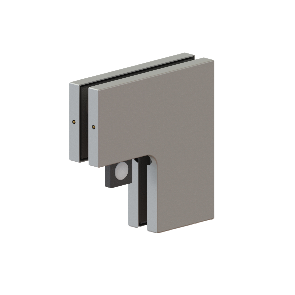 [PFIT60] PFIT Series GGH Patch Fittings - Panel Glass to Glass - L-Shape Connector With Door Stopper