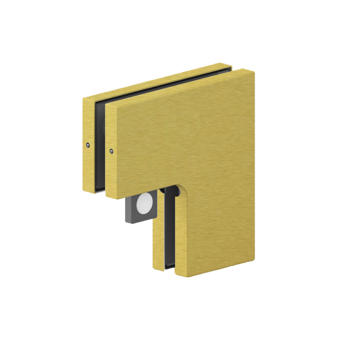 [PFIT60] PFIT Series GGH Patch Fittings - Panel Glass to Glass - L-Shape Connector With Door Stopper