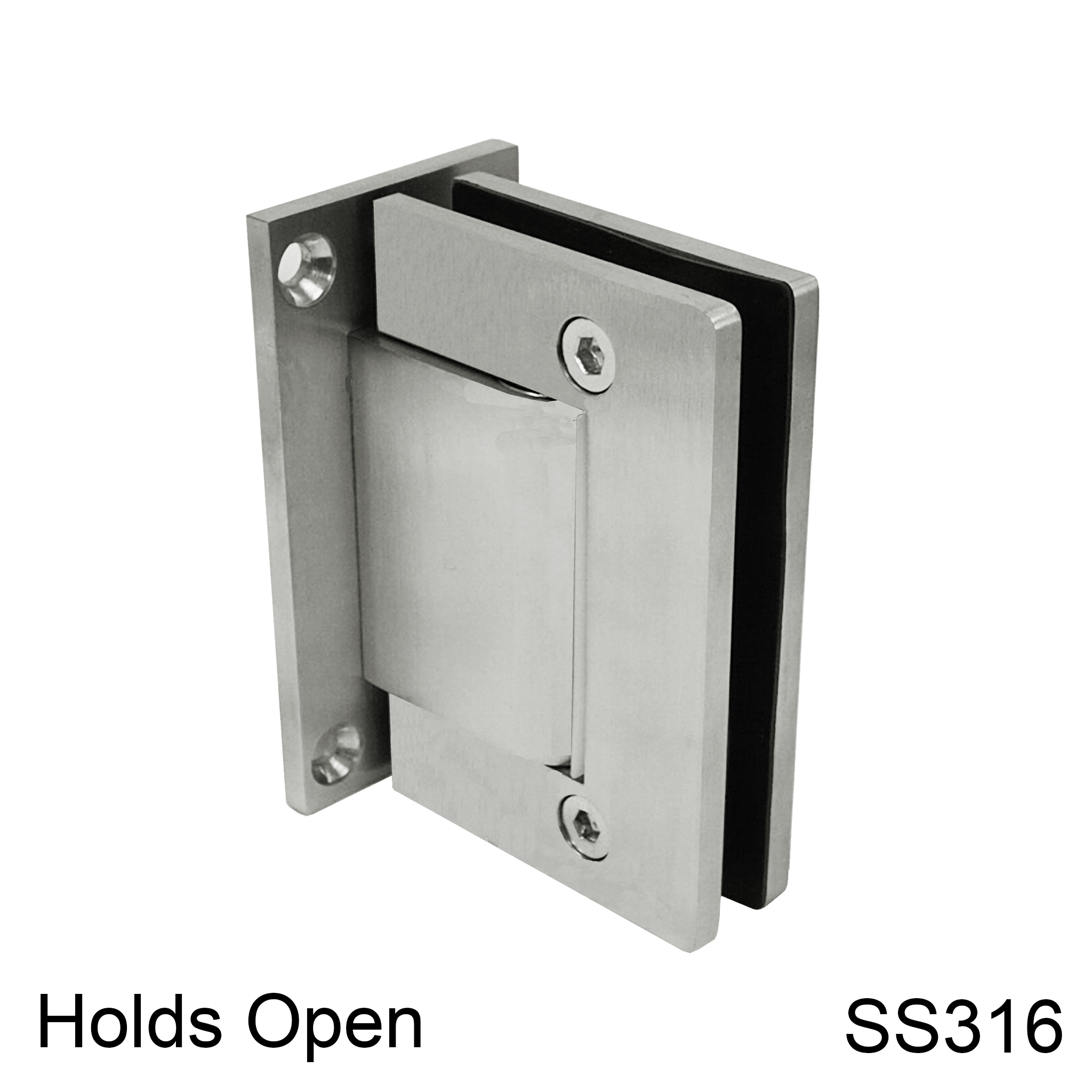 [HULK90HO] HULK Series GGH Hydraulic Hinge - 90° Wall to Glass - HO - Box of 2 - SS316