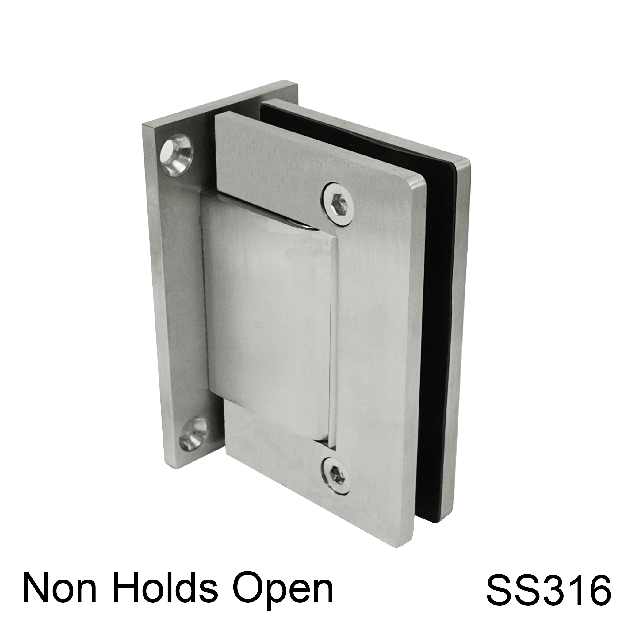 [HULK90NHO] HULK Series GGH Hydraulic Hinge - 90° Wall to Glass - NHO - Box of 2 - SS316