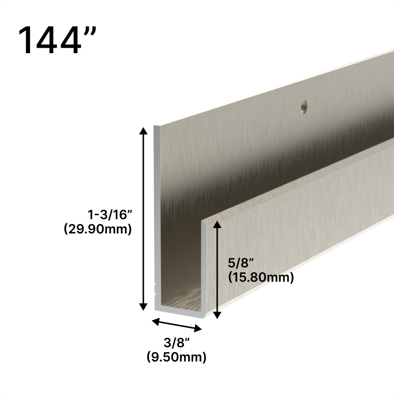 [JCD144] GGH Mirror L & J-Channels - 5/8" J-Molding - Deep Nose Profile - 144" Length