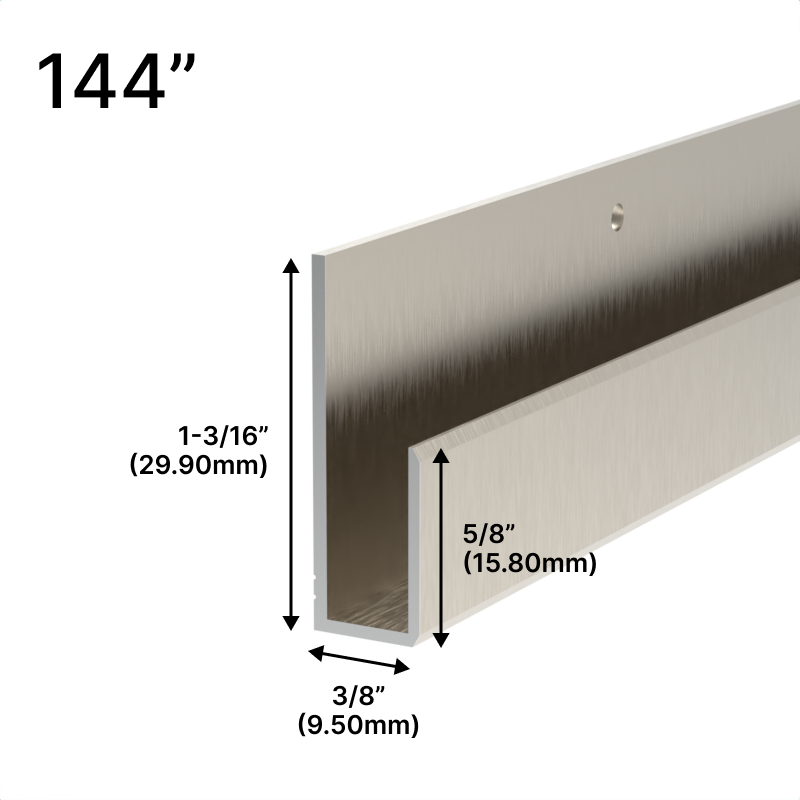 [JCD144] GGH Mirror L & J-Channels - 5/8" J-Molding - Deep Nose Profile - 144" Length